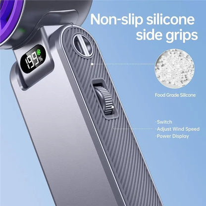 B47B-Rechargeable Pro Handheld Portable Fan Turbo Cooling-Powerful Mini Personal Fan Hand Held