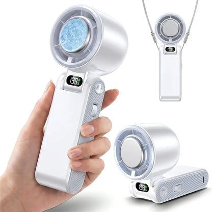 B47B-Rechargeable Pro Handheld Portable Fan Turbo Cooling-Powerful Mini Personal Fan Hand Held
