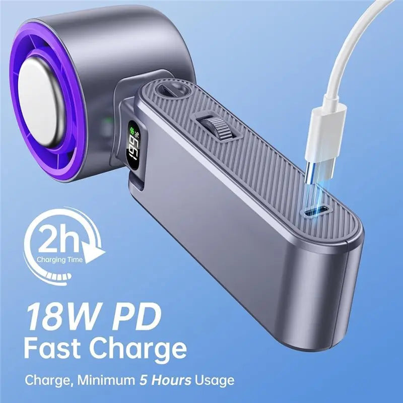 B47B-Rechargeable Pro Handheld Portable Fan Turbo Cooling-Powerful Mini Personal Fan Hand Held